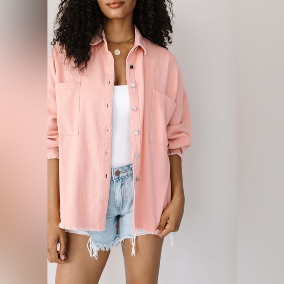 Dani Lightweight Shacket - Peach - Picture 2 of 8